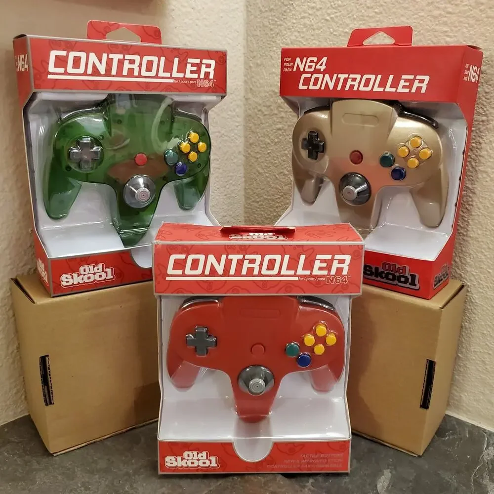 3 N64 Controllers - 3 Colors Bundle (NEW) - Nintendo64 - Old Skool
